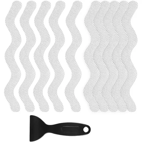Transparent Non Slip Shower Strips Bathtub Stair Safety Tapes PEVA Diamond Pattern Waterproof Bathroom Tapes