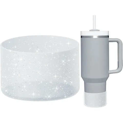 Glitter Silicone Cup Protective Boot Anti Slip Wear Resistant Tumbler Sleeve Cover Replacement Accessory