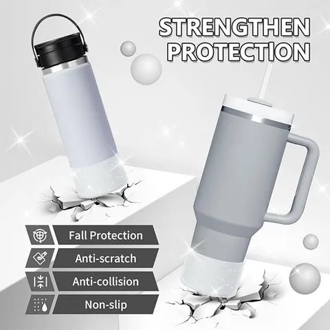 Glitter Silicone Cup Protective Boot Anti Slip Wear Resistant Tumbler Sleeve Cover Replacement Accessory