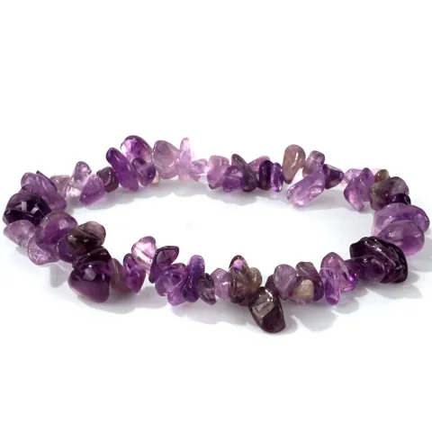 Naturstein Splitter Perlenarmband Für Damen Herren Stapeln Elastisch Unregelmäßig Kristall Quarz Strang Armband Heilung Schmuck Geschenk