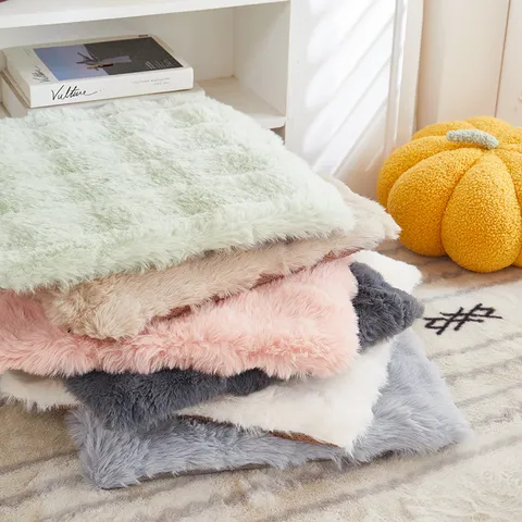 Winter Thickened Bubble Fleece Chair Cushion Soft Warm Seat Pad For Office Student Dining Room Home Decor