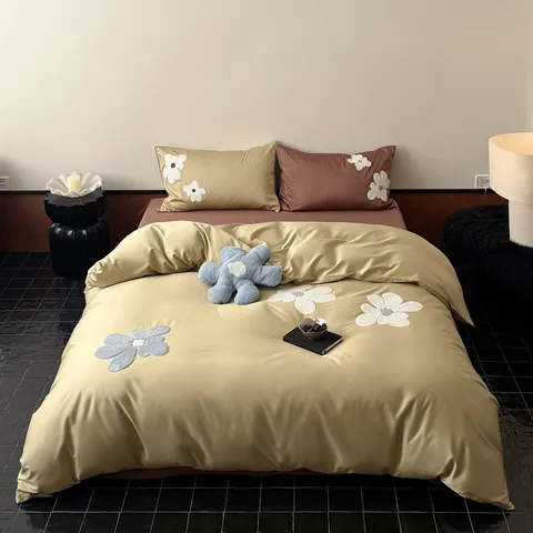 Long Staple Cotton Towel Embroidery Bedding Set Klein Dream Style Soft Comfortable Duvet Cover Bedsheet Pillowcases Home Bedroom