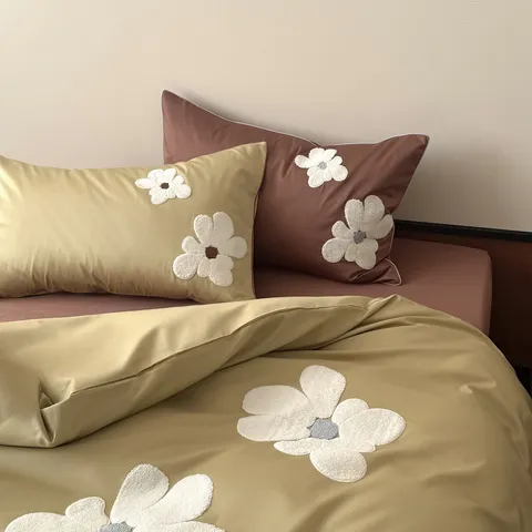 Long Staple Cotton Towel Embroidery Bedding Set Klein Dream Style Soft Comfortable Duvet Cover Bedsheet Pillowcases Home Bedroom