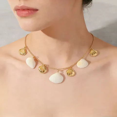 Boho Natürliche Muschel Gewebte Halskette Strandurlaub Ozean Stil Kaurimuschel Muschel Anhänger Halskette Für Damen Herren Schmuck