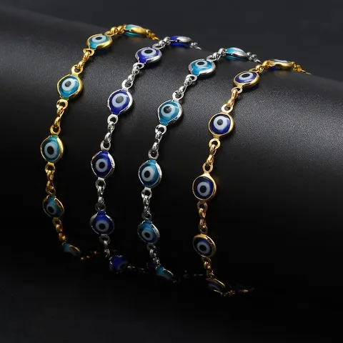 Mode Böser Blick Kettenarmband Legierung Tropföl Persönlichkeit Straßentrend Verstellbares Schmuck Armband Für Herren Damen Geschenk