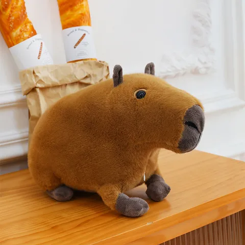 Süßes Simulations Kapibara Plüschtier Kuscheltier Weiche Puppe Kawaii Wasserschwein Figur Heimdeko Begleiter Geburtstagsgeschenk