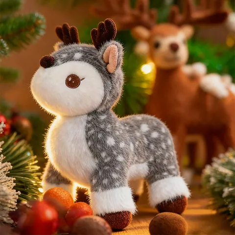 Simulazione Sika Cervo Giocattolo di Peluche Carino Alce Peluche Bambola Natale Renna Morbido Cuscino Decorazione Casa Regalo