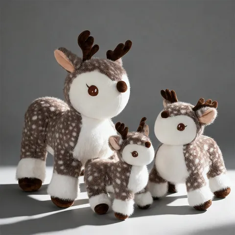 Simulazione Sika Cervo Giocattolo di Peluche Carino Alce Peluche Bambola Natale Renna Morbido Cuscino Decorazione Casa Regalo