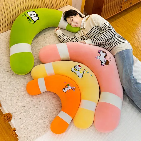 Long Body Pillow For Pregnant Women Side Sleeping Leg Pillow Cute Cartoon Plush Pillow Soft Bed Cushion Comfortable Sleep Companion