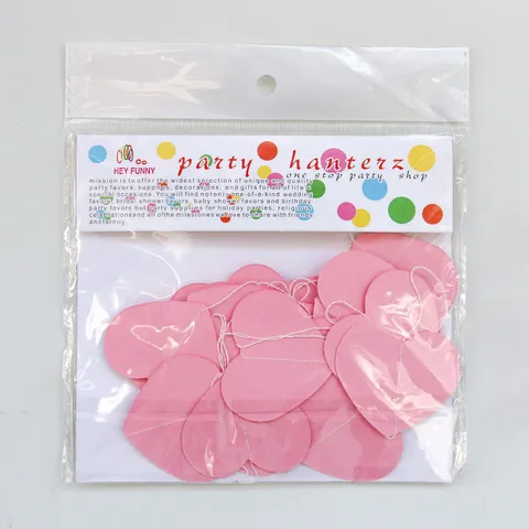 Guirlande en Papier en Forme de Cœur Bannière Suspendue Rose Violet Rouge Cœurs d'Amour Fanion pour Mariage Fête d'Anniversaire Décoration Murale