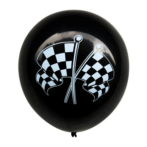 Racevlag Latex Ballonnen Zwart-Wit Ruitje Ballonnen Voor Auto Race Thema Feestdecoraties