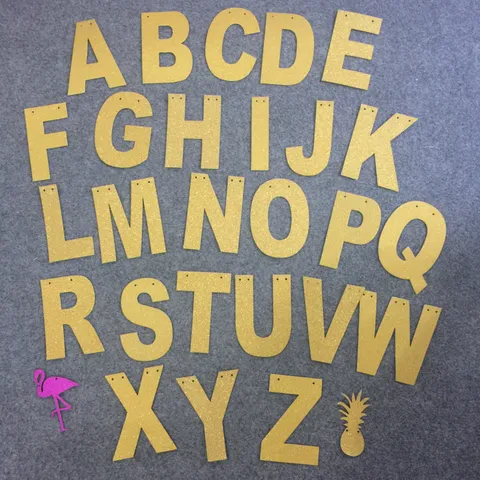 Glitzer Buchstabe Banner Gold Papier Girlande Für Hochzeit Geburtstag Party Antrag Veranstaltungsort Layout Dekoration