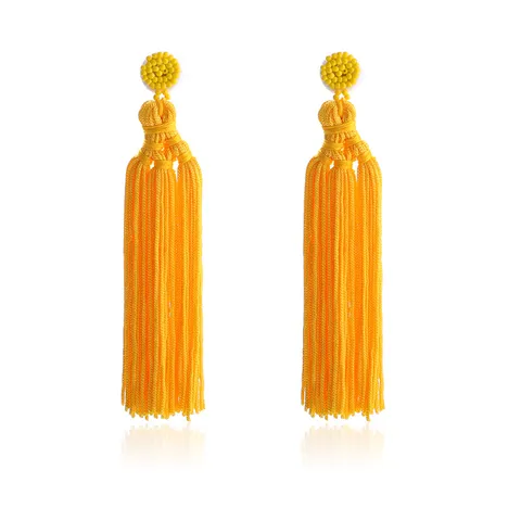 Boheems Retro Kwastje Oorknopjes Handgeweven Lange Franje Oorbellen Met 925 Sterling Zilver Stift Voor Vrouwen Mode Sieraden