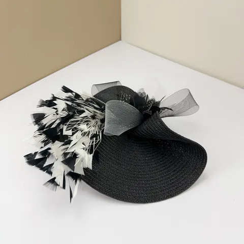 Vintage Netz Feder Fascinator Hut Damen Elegant Spitze Blume Haarschmuck Breite Krempe Pillbox Hut Für Fotoshooting Party
