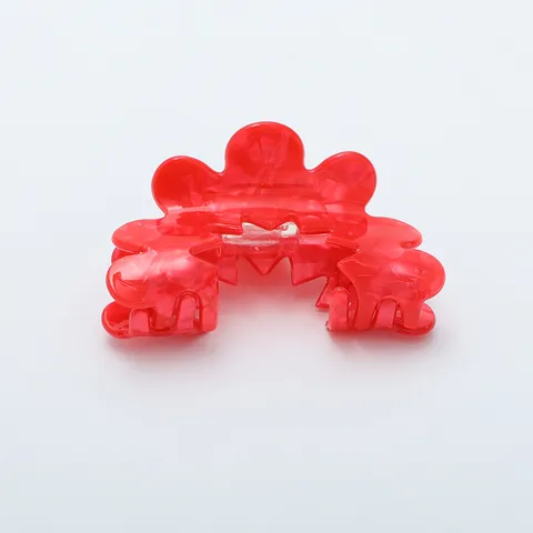 Rode Hartvormige Grote Haarklem Acetaat Celluloid Haarspeld Mode Floral Haaraccessoire Voor Vrouwen Dagelijks