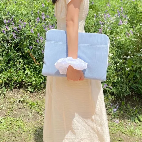 Korean Style Corduroy Tablet Sleeve Soft Anti-Shock Laptop Pouch Cute Inner Case Bag For Women Daily Commute