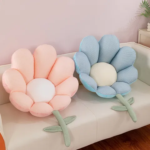 Creative Floral Petal Tatami Floor Mat Double Sided Ice Silk Office Chair Seat Cushion Decorative Pillow Home Decor