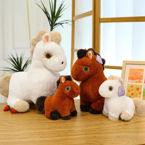 Cute Floating Star Pony Plush Toy Stuffed Animal Soft Rag Doll Kids Birthday Gift Companion Toy