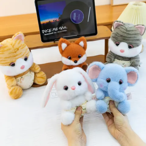 Schattig Dieren Pluche Speelgoed Baby Serie Gevulde Pop Bureaublad Ornament Dekompressie Pop
