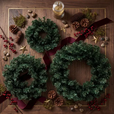 Kerstkrans Kunstmatige Dennenbomen Groene Slinger Feestelijke Vakantiesfeer Huis Deur Wand Decoratie