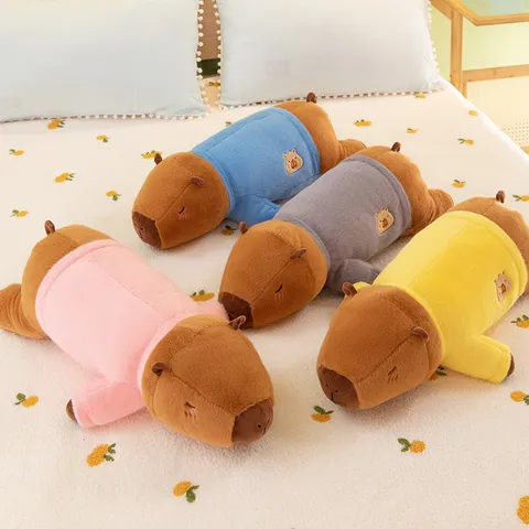 Capybara Pluche Speelgoed Kussen Met Dekeken Schattig Dier Gevulde Pop Zachte Slaapmetgezel Verjaardagscadeau Voor Kinderen Meisjes