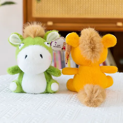 Cute Q Version Colorful Mascot Horse Plush Toy Healing Stuffed Animal Doll Birthday Gift For Friends