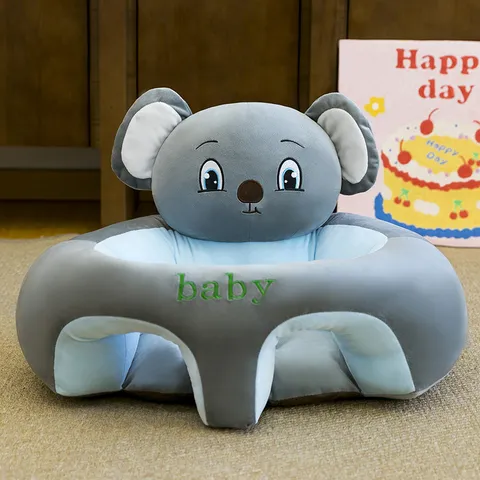 Baby Leren Ondersteuning Sofa Schattig Cartoon Dier Pluche Gevulde Stoel Wervelkolom Bescherming Veiligheidstoel