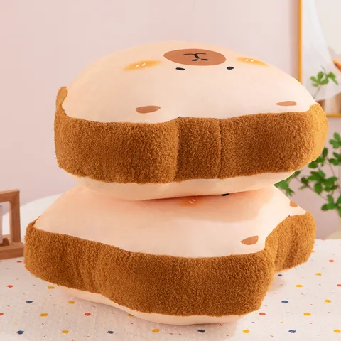 Niedliches Capybara Toastbrot Plüschkissen Weiches Stofftier Sofa Kissen Büro Kissen