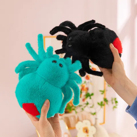 Simulatie Spinnen Pluche Speelgoed Schattig Insect Gevuld Dier Poek Zacht Baby Kalmerend Metgezel Speelgoed Kamer Decor