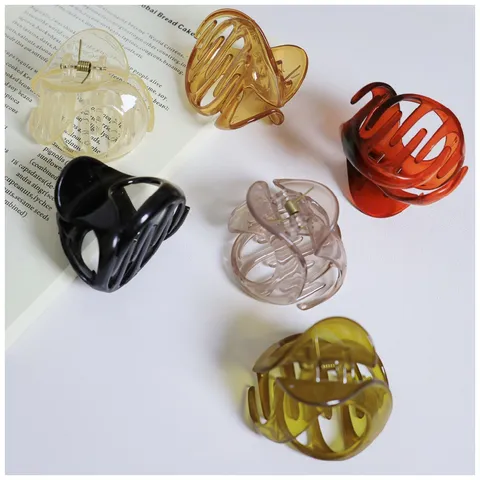Onregelmatige Hars Haarklauw Clip High-End Haai Clip Voor Vrouwen Knot Haarpeld Elegante Paardenstaart Houder Mode Haaraccessoires