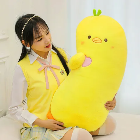 Cute Cartoon Animal Long Plush Pillow Soft Stuffed Capybara Duck Rabbit Cat Doll Sleeping Body Pillow Girl Gift