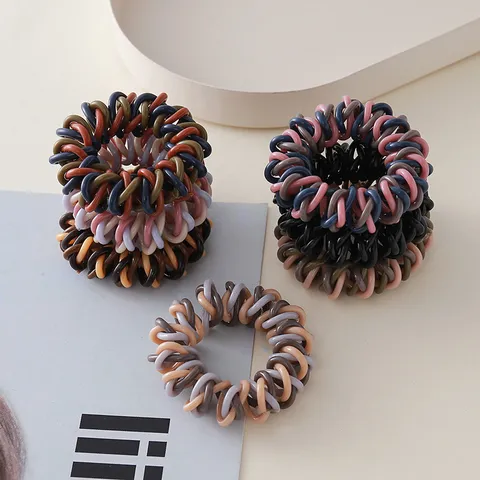 Stile Coreano Elastico per Capelli in Cauco Cavo Telefonico Intrecciato Alta Elasticità Senza Cuciture Accessori per Capelli