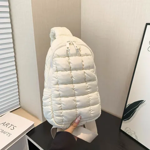 Borsa da Petto Trapuntata in Nylon Casual da Donna Borsa a Tracolla Leggera Stile Nuvola Versatile