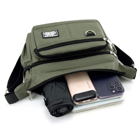 Herren Business Casual Oxford Stoff Umhängetasche Wasserdichte Mehrfachtasche Große Kapazität Freizeittasche