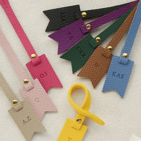 PU Leather English Letter Bag Charm Personalized Monogram Name Pendant Multi Color Optional Bag Accessories