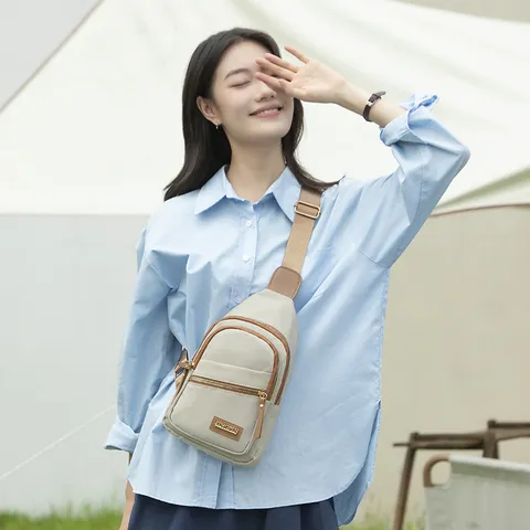 Borsa da Petto in Nylon Casual alla Moda da Donna Grande Capacità Borsa a Tracolla Semplice Versatile Borsa a Tracolla da Viaggio