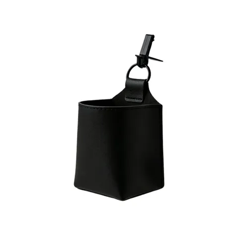 Sac de Rangement pour Grille d'Aération de Voiture Cuir PU Multifonctionnel Organisateur d'Intérieur Auto Poche pour Téléphone Clés Divers Universel