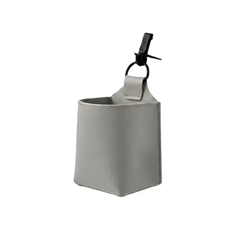Sac de Rangement pour Grille d'Aération de Voiture Cuir PU Multifonctionnel Organisateur d'Intérieur Auto Poche pour Téléphone Clés Divers Universel