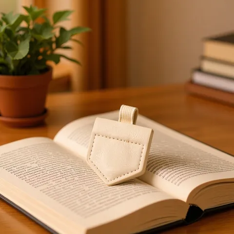 Multifunctional Magnetic Bookmark Pen Holder PU Leather Bookmark Clip For Office School