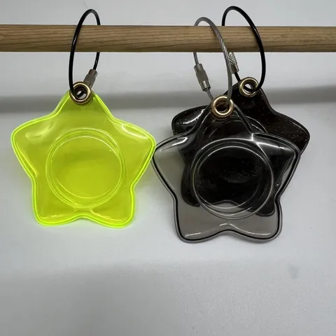 Transparent PVC Pentagram Shape Protective Case For Smart GPS Tracker Portable Anti-Loss Cover Keychain
