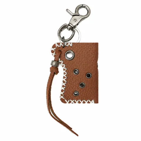 Étui pour Briquet en Cuir Vintage Étui de Protection Fait Main Avec Porte-Clés Œillets en Métal Pour Camping en Plein Air Hommes