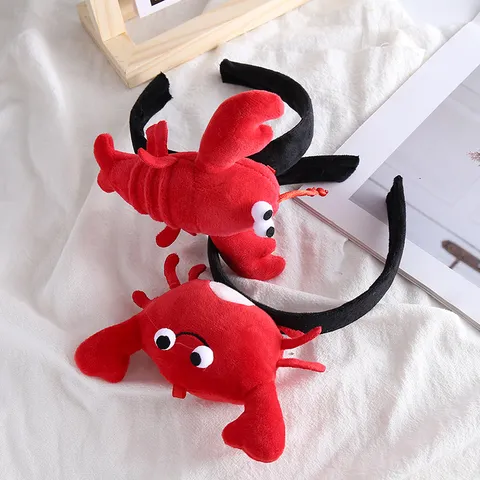 Grappige Cartoon Kreeft Krab Pluche Haarband Leuke Dieren Haarhoepel Nieuwigheid Haaraccessoires Voor Feest Dagelijkse Foto Vrouwen