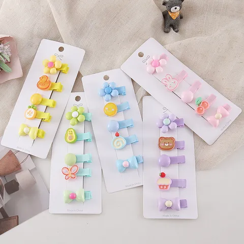 Kids Cute Cartoon Hair Clips Sweet Bear Rabbit Duck Hairpins Hair Accessories For Girls Children