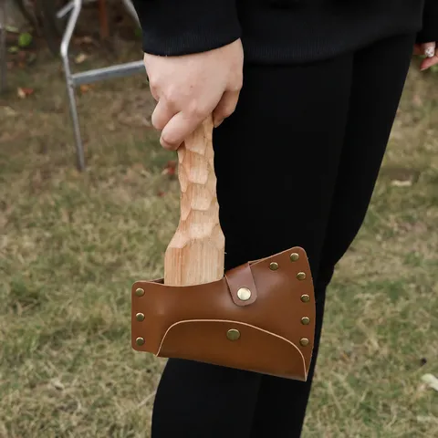 Outdoor Leder Axt Schutzhülle Tragbar Camping Axt Klinge Leder Scheide