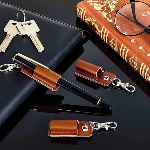 Estuche Portátil de Cuero PU Para Bolígrafo Con Clip Metálico Soportes De Bolsillo Para Doctor Enfermera Oficina Escuela Artículos De Papelería