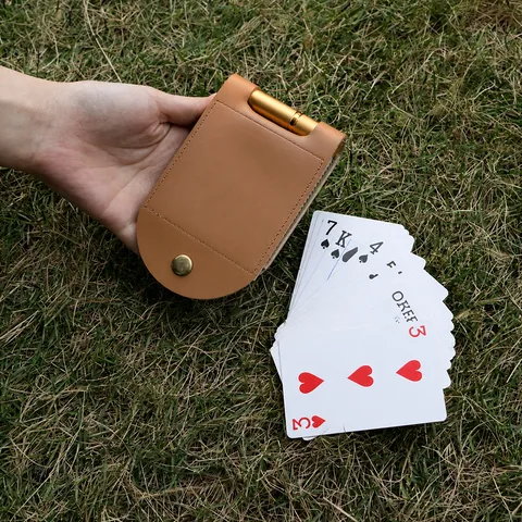 Set Portatile di Punteggio per Gioco da Tavolo Cribbage Custodia in Pelle PU Con pioli Metallici Accessori per Giochi da Tavolo