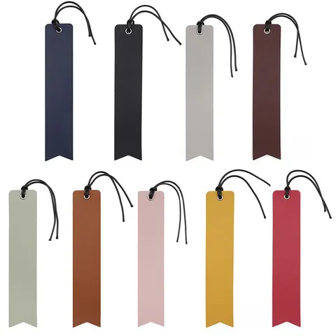 PU Leather Bookmark Page Marker Vintage Reading Bookmarks With Tassel For Office School Book Lovers