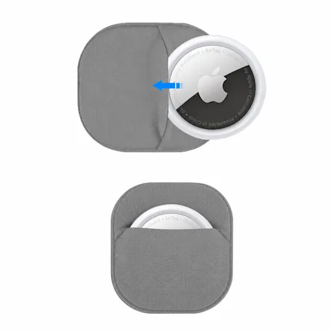 Minimalist Solid Color Lycra Fabric Protective Case For Smart Tracker Adhesive Backing Anti Tear Locator Holder
