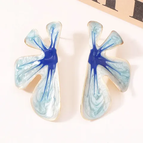 Pastorale Emaille Blume Ohrstecker Für Damen Schicke Zinklegierung Botanische Florale Ohrringe Mit Edelstahl Stift Boutique Schmuck Geschenk