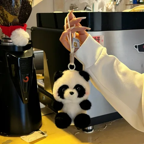 Cartoon Animal Plush Pendant Cute Fox Panda Duck Rabbit Pig Dinosaur Bear Keychain Bag Accessory Soft Stuffed Toy Doll Gift
